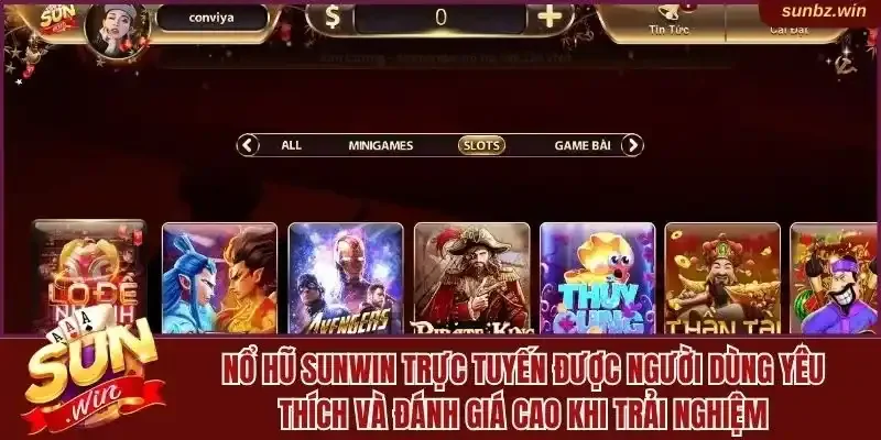 Nổ hũ Sunwin được người dùng yêu thích